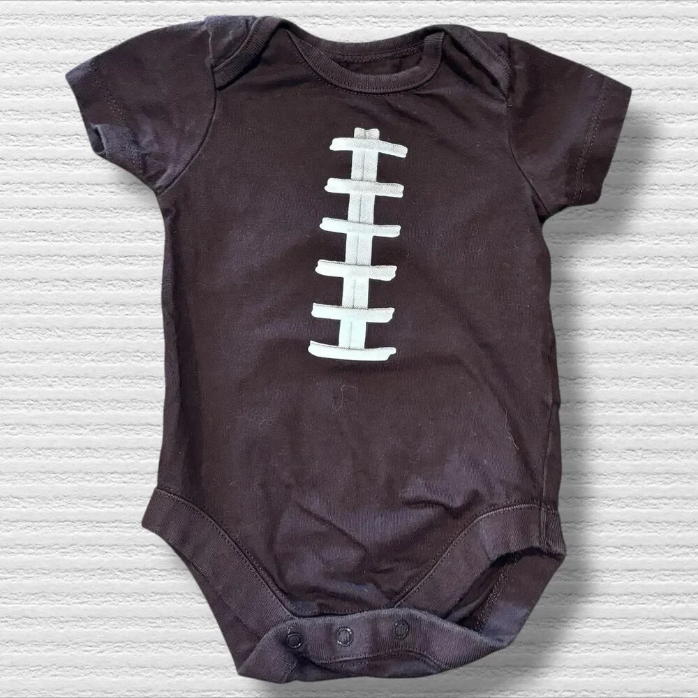 The Children’s Place Football Bodysuit Brown NFL SEC Size 0/3 Months